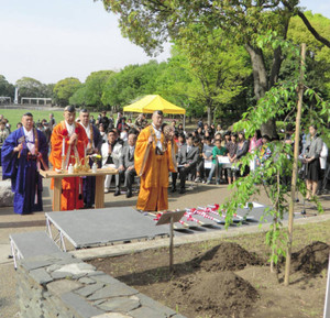 大田「平和の森公園」で植樹祭 絆の桜