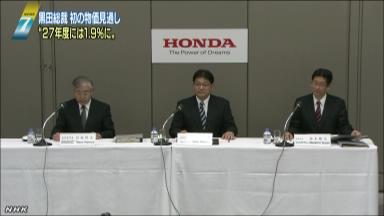 ホンダの14年３月期、純利益58％増 円安が追い風