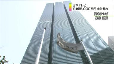 日本テレビが１億５千万円申告漏れ 番組制作費、社員同士の飲食に使用