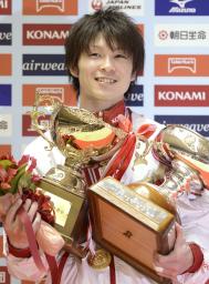 内村が６連覇＝女子は笹田が初優勝－全日本体操