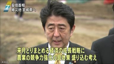 成長戦略に農業支援策＝田植え機試乗は右寄りに—安倍首相