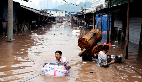 豪雨で５５人死亡、１４人不明＝中国中南部