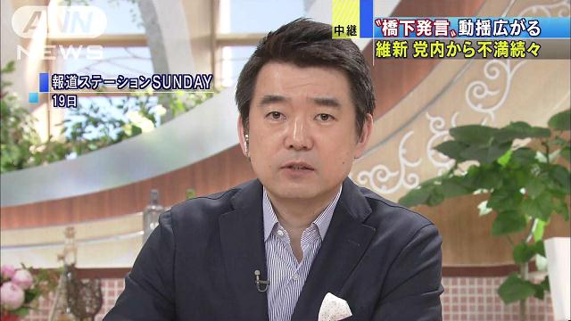 橋下氏、慰安婦めぐり政権批判／「何も言わない」