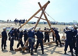 天竜川水防 2000人演習 飯田・伊那で大雨想定の合同訓練