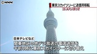 地デジ電波の送信所、スカイツリーに移転（東京都）