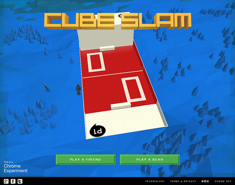 友人を招待しリアルタイムに対戦できるChrome Experiments「Cube Slam」公開