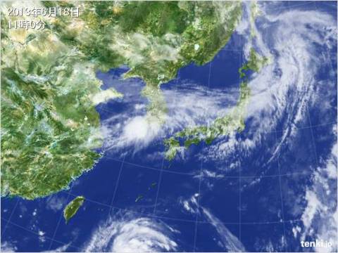 梅雨入り:北陸、東北で 南の海上では台風４号発生