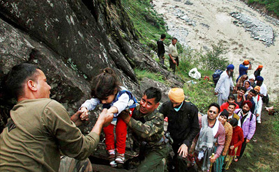 死者１０００人超の可能性＝インド北部豪雨