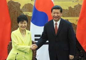 朴大統領が西安入り 韓国企業の進出後押し