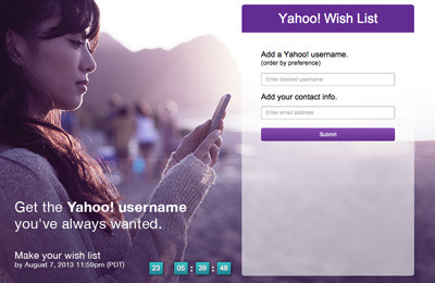米Yahoo!、長期間利用されていないIDを希望ユーザーに割当、予約受付を開始