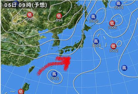 天気:九州北部で非常に激しい雨 ４日夜