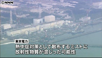 熱中症対策で放射性物質が付着か 福島第一（福島県）