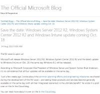 米Microsoft、Windows Server 2012 R2を10月18日より提供開始