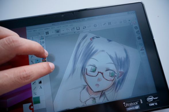 dynabook V713はCLIP STUDIO PAINTのタッチUIをフル活用できる