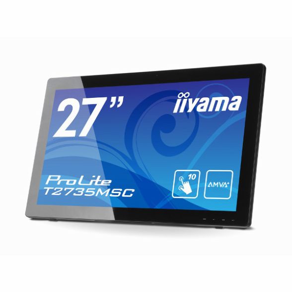 iiyama、10点マルチタッチ対応の27型ワイド液晶「ProLite T2735MSC」