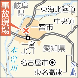 東海北陸道で乗用車が壁などに衝突 2人死亡、2人重軽傷 愛知