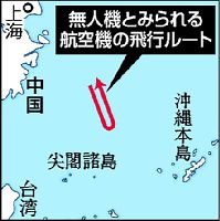 中国政府、尖閣諸島の無人機は「中国機」と認める