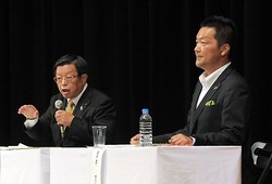 選挙:堺市長選 あす告示 「都構想」真っ向舌戦