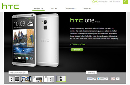 HTC、指紋センサーを追加した5.9インチのAndroidスマホ「HTC One max」