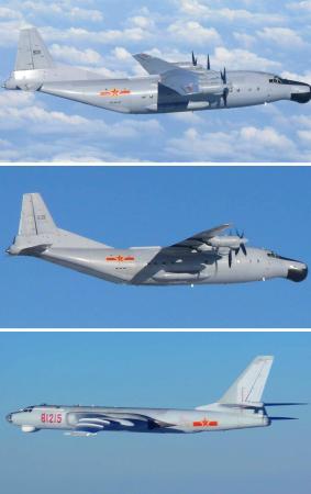 中国軍機４機が沖縄近海飛行、空自スクランブル