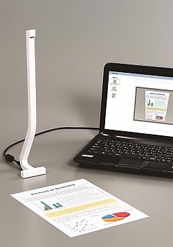 キングジム、机上の書類を簡単にデータ化するカメラ式スタンド型スキャナ