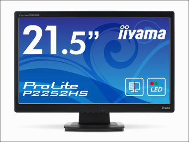 iiyama、硬化ガラス保護パネル搭載の21.5型ワイドフルHD液晶ディスプレイ