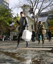 今季一番の冷え込み １２月中旬並みの強い寒気、列島覆う