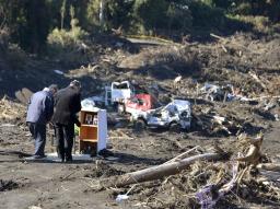 伊豆大島、復旧遠く依然４人不明 課題山積、土石流１カ月