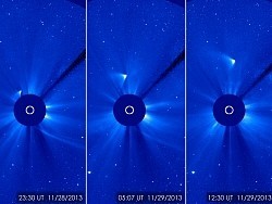 アイソン彗星:国立天文台「肉眼では見られない」