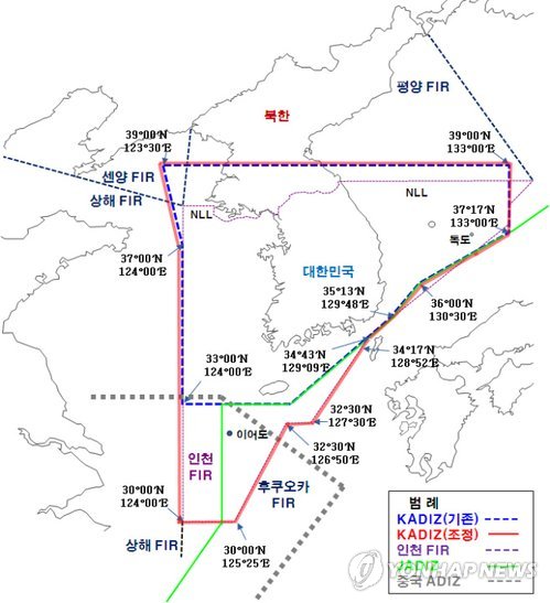 中国識別圏認めぬが…韓国、飛行計画提出は容認