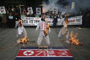 北朝鮮「予告なく攻撃」と警告、韓国保守系団体のデモ受け