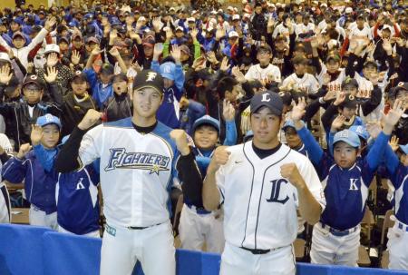 菊池と大谷、花巻市で復興応援イベント