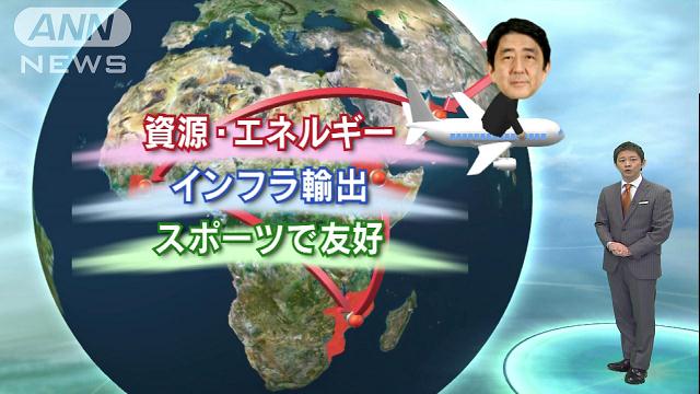 安倍総理 今年最初の外遊 中東アフリカ各国に出発