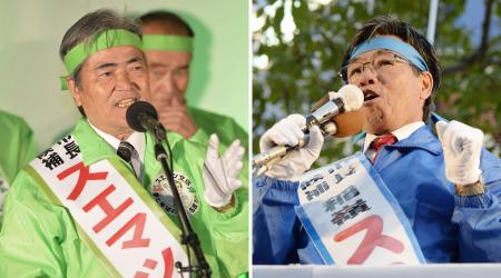 名護市長選、１９日に投開票＝末松・稲嶺氏が最後の訴え