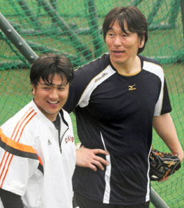 原監督、松井臨時コーチにお願い！天気のいい時フリー打撃して！