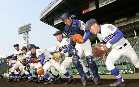 甲子園練習、先陣は履正社