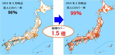 KDDI、800MHz帯 4G LTEの実人口カバー率が99%に到達