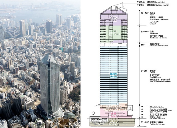 森ビル、超高層複合タワー「虎ノ門ヒルズ」6月11日に開業