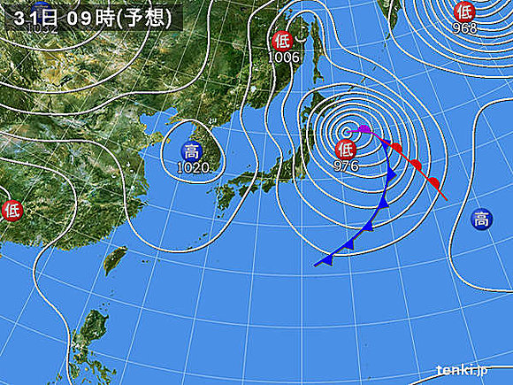 北日本の太平洋側で暴風、高波 気象庁が警戒呼び掛け