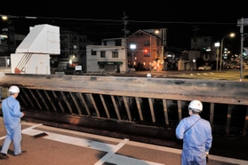 兵庫でも津波に備え不安な夜 チリ沖地震で防潮扉閉鎖