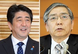 安倍・黒田会談:追加緩和、必要なら「ちゅうちょなく」