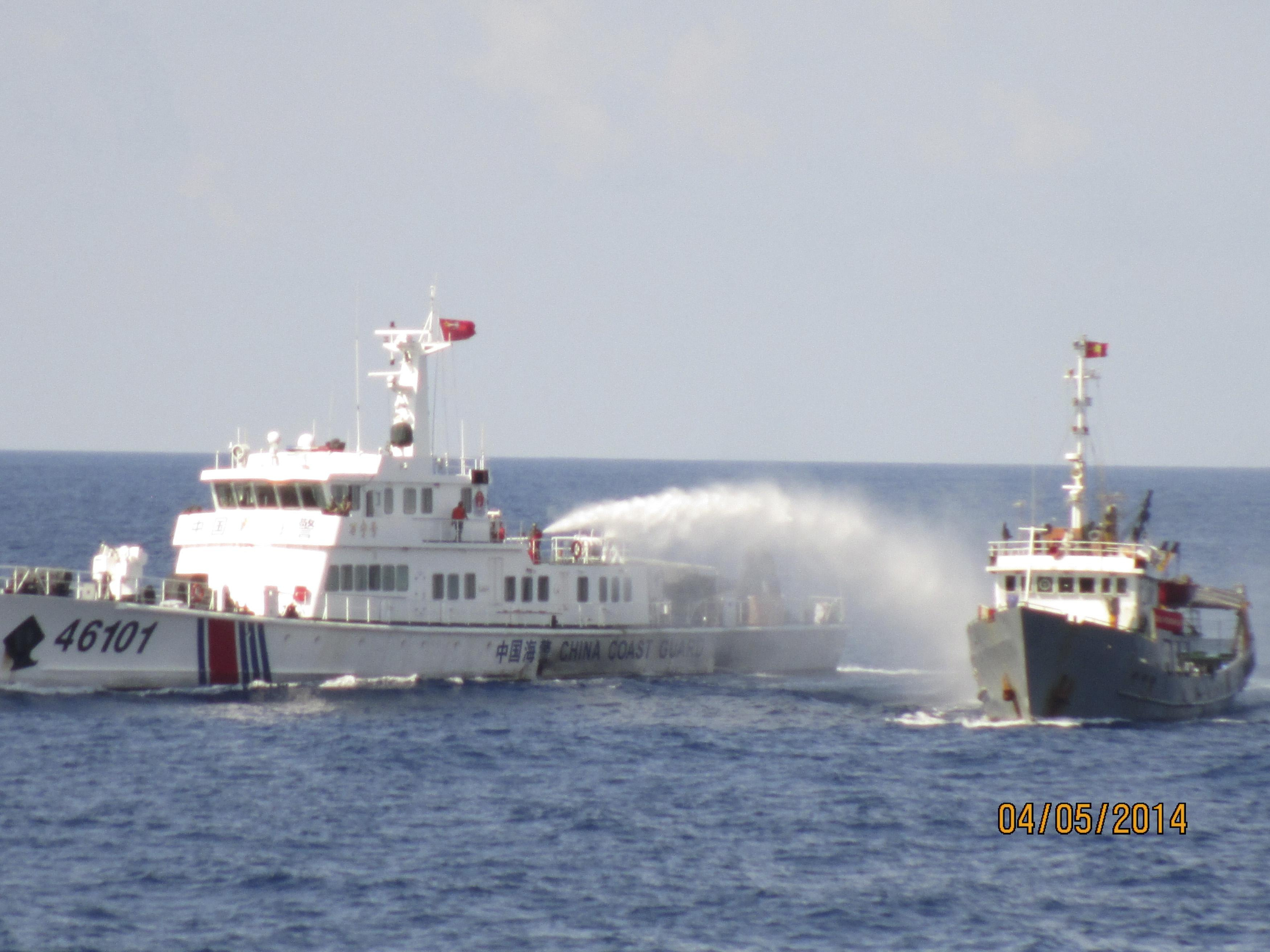 南シナ海 中国船とベトナム船が再び衝突 3人負傷