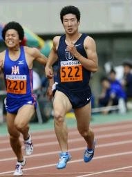 陸上・桐生 １０秒０５で優勝