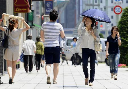 九州北部に高温注意報 熱中症疑いの１人搬送 2014年05月31日