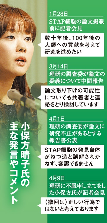 「小保方氏、検証参加のため撤回同意」 代理人一問一答