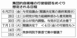 公明代表 閣議案受け入れ 集団的自衛権 政府きょう最終案