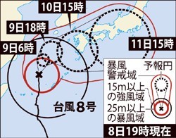 台風８号:民家の造りが強固な沖縄…県人口４割に避難勧告