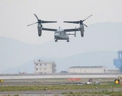 オスプレイ:厚木基地に再び飛来 ／神奈川