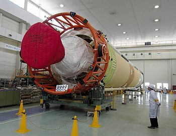 Ｈ２Ａロケット:２５号機胴体部分を公開 近く種子島に