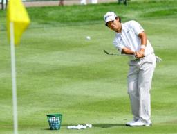 男子ゴルフ、松山が最終調整